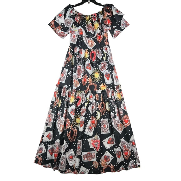 Beulah Dresses & Skirts - Beulah Style Maxi Dress Womens Size M Black White Yellow Red